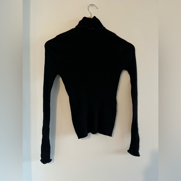 ACNE STUDIO Fitted Turtleneck Brick Ribbed Wool Sweater - Large - Picture 2 of 9